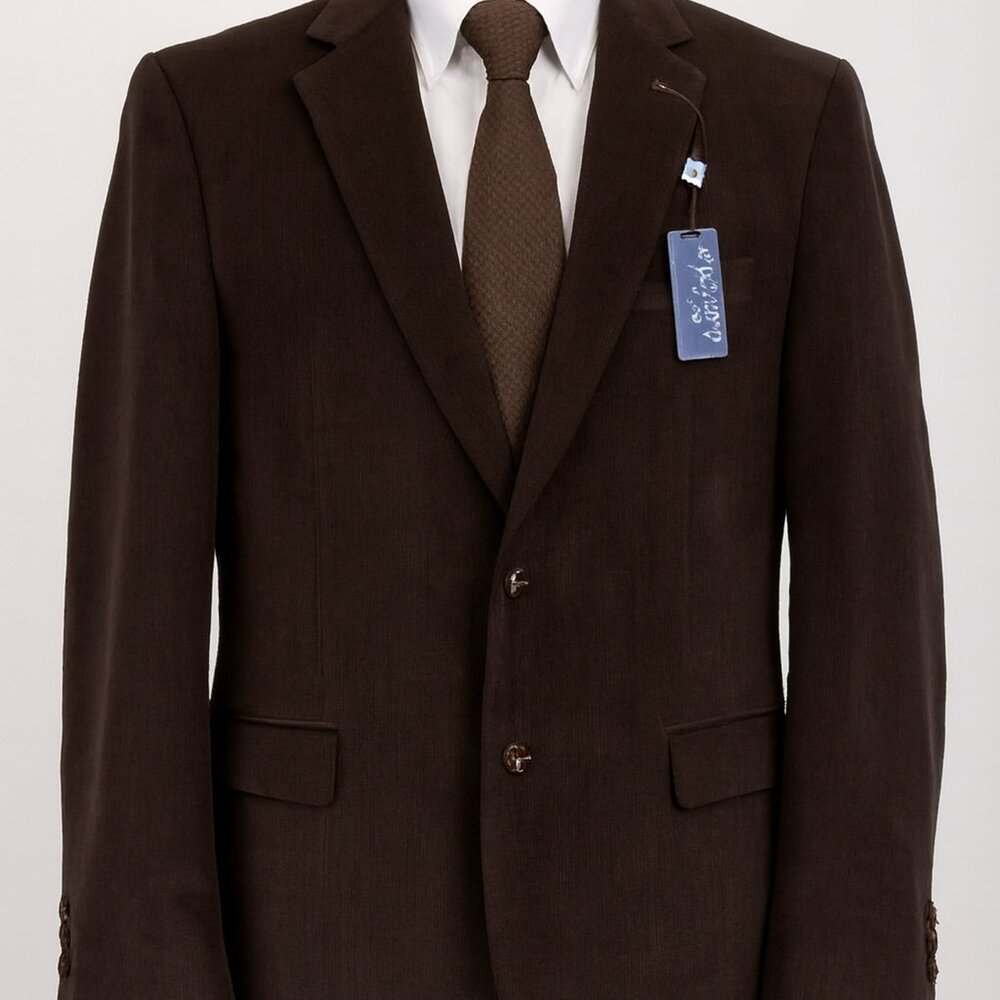 NEW Chaps Corduroy Blazer Jacket‎ Sport Coat Men's Size 42L Dark Brown